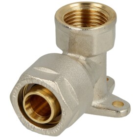 Compression fitting wall elbow brass 20 x 2 mm x...