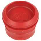 Geberit PushFit protective plug 20 for protective tube, crimson red 651020FY1