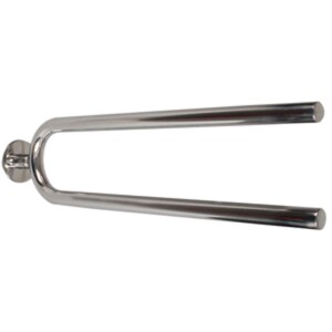 Towel rail, two rails, stainless steel Ø 25 mm, extension 500 mm, polished