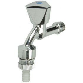 Draw-off tap 1/2&quot; polished chrome pipe aerator,...