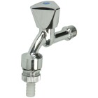 Draw-off tap 1/2&quot; polished chrome pipe aerator, backflow preventer, sleeve
