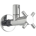 Design angle valve Maya, 1/2&quot; chrome, compression fitting+rosette