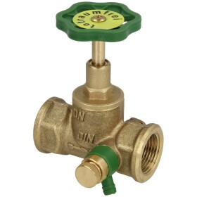 Straight-seat valve 3/4&quot; IT with drain and rising stem