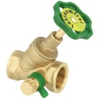 Angle-seat valve 3/4&quot; IT no DVGW with drain with rising stem