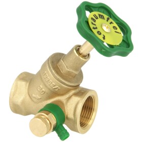 Angle-seat valve 1&quot; IT no DVGW with drain with...