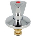 Top for concealed valve, chrome-plated 1/2&quot; - hot/red handle 4201
