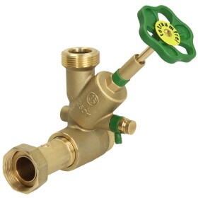 Distribution T valve KFR with drain DN25 1&quot; inlet x...