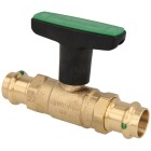 Heimeier ball valve DVGW Globo D 1 1/4&quot; DN 32, Viega connection SC, red brass