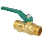 Ball valve DVGW, ET1 1/4&quot; x 95 mm, DN 25 with long lever, DIN EN-13828, CW 617-M