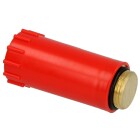 Bouchon de montage 3/4&quot;, rouge avec filetage en laiton