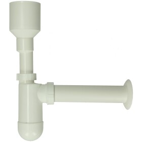 Siphon bouteille pour urinoir DN 40, plastique blanc