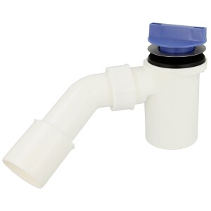 Ecoulement douche pour Ø 52 mm 822/50 F plastique - sans couvercle, avec coudes