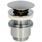Drain valve 1 1/4&quot;, chrome shaft 55 mm, without overflow