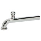 Outlet bent 90&deg; with pipe ventilation 32 x 250 mm, chrome with nut
