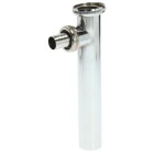 Drain pipe with hose screw joint Inlet 90&deg;, 200 mm chrome-plated brass