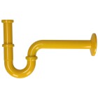 Tube siphon 1 1/4&quot; PLUS, yellow (1004) 1 1/4&quot; x 32 mm with rosette 80 mm