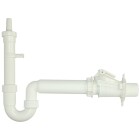 Siphon tube 1 1/2 x 50 mm, anti retour/support mural pour appareils