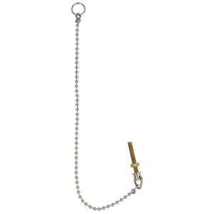 Ball chain chrome 60 cm with nut and 1 retaining ring