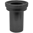 Garniture de raccordement WC PE DN 90 volet anti-rat, longueur 185 mm, noir