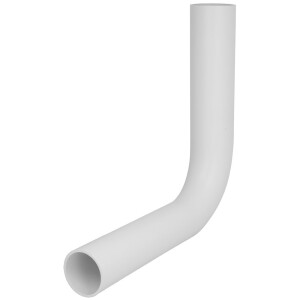 Flush pipe elbow 90° white 390/350 mm