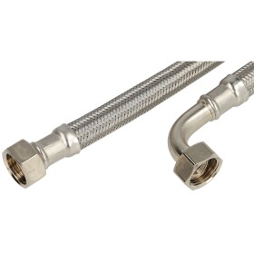 Stainless steel connection hose 1,000 mm 1/2&quot; nut x...