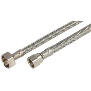 Flexible inox DN8 150 mm écrou 3/8" x écrou 1/2"