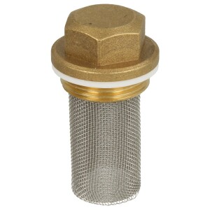 Top for dirt trap, 1/2" DN 15, brass, DIN DVGW-approval