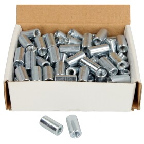 Threaded sleeves, zinc-coated (PU 50) M 10 x 40 mm