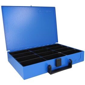 Metal box with 12 compartments empty