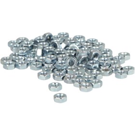 Hexagon nut M4 (PU 100 pcs.) DIN 934, class 8, galv. zinc...