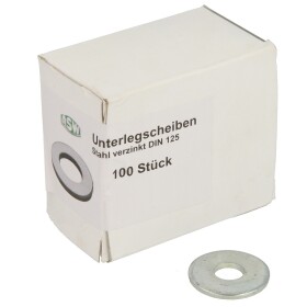 U-washer &Oslash; 5,3 x 10 x 1,0 mm DIN 125/A, galv. zinc...