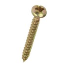 Recessed round head screw for chipboards &Oslash; 4 x 30 mm yellow chrom