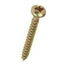 Recessed round head screw for chipboards &Oslash; 4 x 40 mm yellow chrom