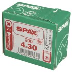 Spax screws 4 x 30 mm half-round head , galvanized, PU 200