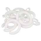 Shower curtain ring, white plastic for rails up to &Oslash; 30 mm