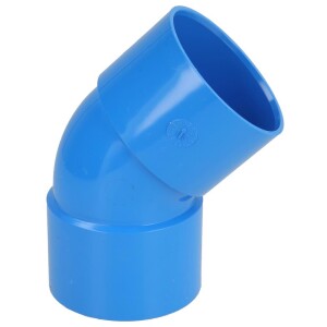 Sanclean suction tube, PVC, bend 45° i/i Ø 50mm