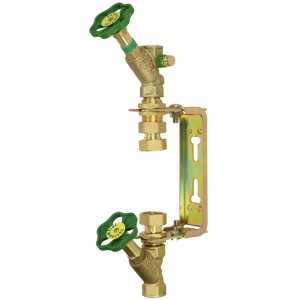 Water meter bracket with taps, vertical adjustable, Qn 2.5 m³/h-3/4" x 3/4"