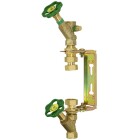 Water meter bracket with taps, vertical adjustable, Qn 2.5 m&sup3;/h-3/4&quot; x 3/4&quot;