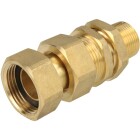 Water meter screw joint, brass output Qn 6 - 1 1/4&quot; ET x 1 1/2&quot; IT