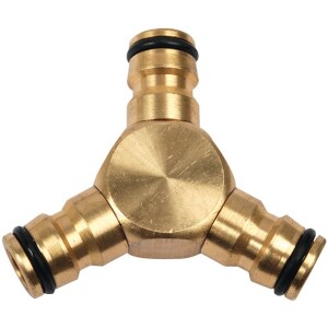 Y distributor, brass plug-in couplings