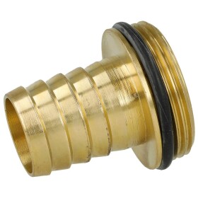 Brass hose tail (male) with bead 1 1/4&quot; thread x...