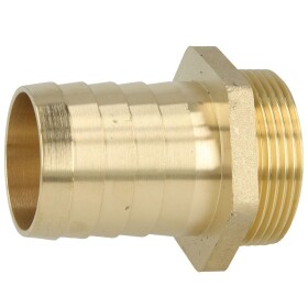 Brass hose connector with male thread and hexagonal...