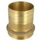 Brass &quot;Suction&quot; hose connector (1/3) 4&quot; ET x 4&quot; sleeve, polished brass