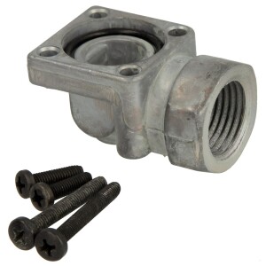 Angle flange for gas control block Minisit, 1/2"