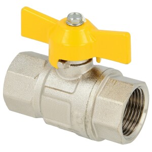 Gas ball valve 3/8" IT/IT with wing handle, according to DVGW