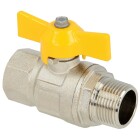 Gas ball valve 3/8&quot; IT/ET with wing handle, according to DVGW
