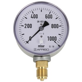 Kapselfedermanometer Gas 0 - 1000 mbar