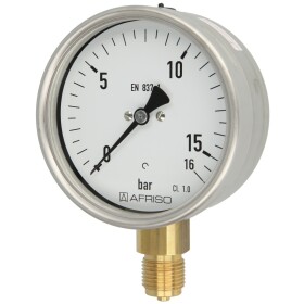 Pipe spring manometer RM 0-16 bar