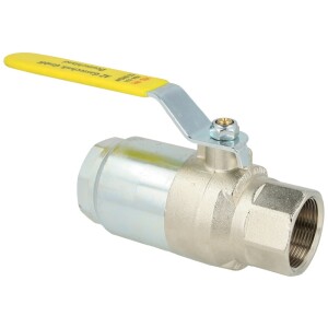 Ball valve, gas, 1 1/2", with heat-activated safety valve